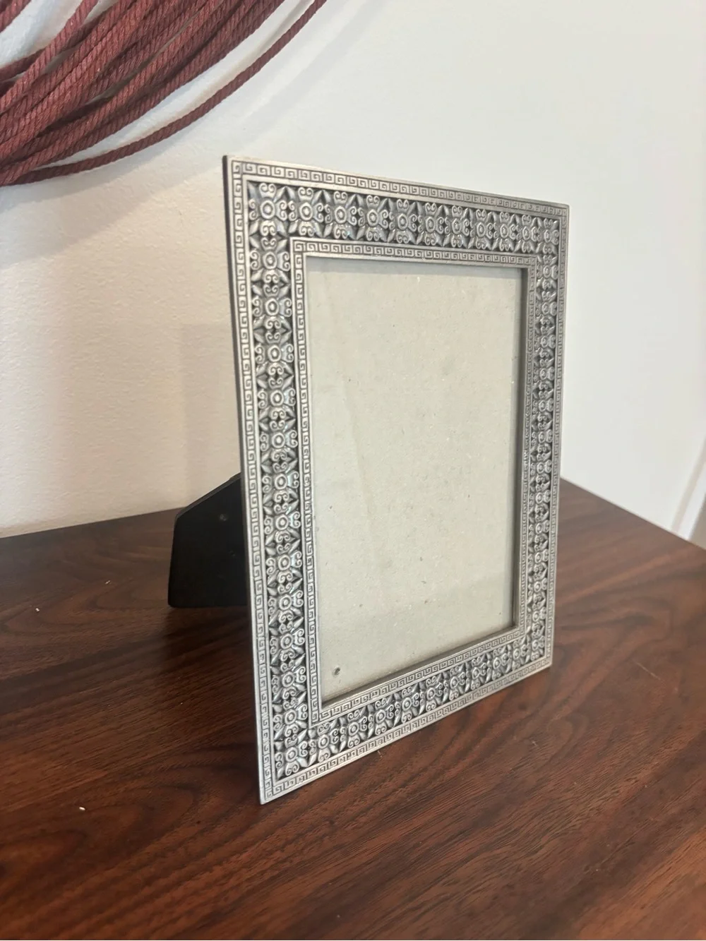 Vintage Ornate Silver Plated Metal Picture Frame